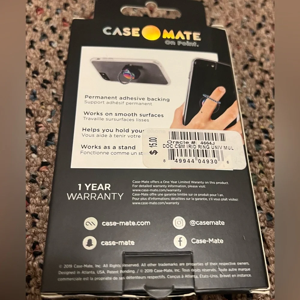 Case-Mate phone ring holder